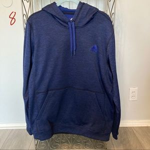 Blue Adidas Embroidered Hoodie
